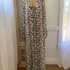 H&M Chiffon Floral Dress Long XL